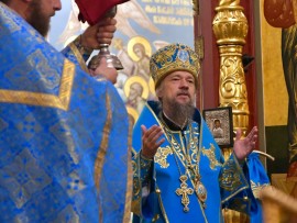 Служение викария Геннадий на Покров Пресвятой Богородицы