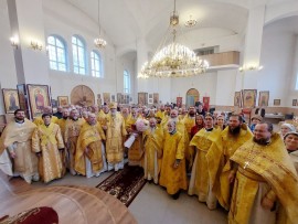 День памяти святого мученика Лонгина Сотника молитвенно отпраздновали в Михайло-Архангельском храме села Тургень