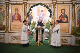 Великая вечерня в Праздник Рождества Христова (Костанайская епархия)