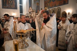 Крещение Господа Бога и Спаса нашего Иисуса Христа в главном храме Костанайской епархии