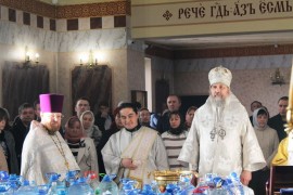 В праздник Крещения Господня Высокопреосвященнейший архиепископ Серапион совершил Божественную литургию в кафедральном соборе Воскресения Христова г. Кокшетау