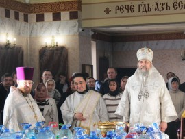 В праздник Крещения Господня Высокопреосвященнейший архиепископ Серапион совершил Божественную литургию в кафедральном соборе Воскресения Христова г. Кокшетау