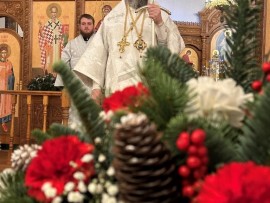 Светлый праздник Рождества Христова молитвенно встретили в Андреевском кафедральном соборе города Усть-Каменогорска