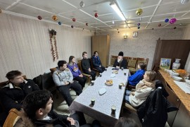 Встреча епископа Чимкентского и Туркестанского Хрисанфа с участниками Православного молодежного клуба «Ставрос»