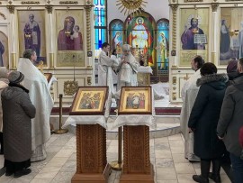 В Неделю по Богоявлении архиепископ Варнава совершил Литургию в Благовещенском кафедральном соборе Павлодара