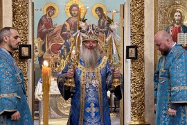 В праздник Сретения Господня епископ Чимкентский и Туркестанский Хрисанф совершил всенощное бдение и Литургию в главном храме епархии