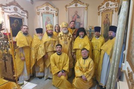 В праздник трех святителей епископ Игнатий совершил Литургию в храме в честь Архангела Михаила города Актобе