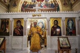В Неделю мясопустную, о Страшнем суде, Преосвященнейший Епископ Вениамин совершил Литургию в кафедральном соборе Воскресения Христова г. Кокшетау