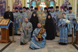 В Благовещенском кафедральном соборе города Павлодара поздравили с днем рождения архиепископа Павлодарского и Экибастузского Варнаву
