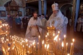 В мясопустную родительскую субботу епископ Игнатий совершил Божественную литургию на архиерейском подворье
