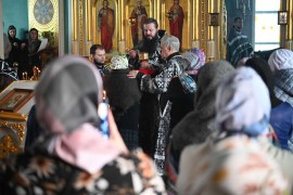 Первая Литургия Преждеосвященных Даров в наступившем году в Иоанно-Богословском кафедральном соборе города Рудного