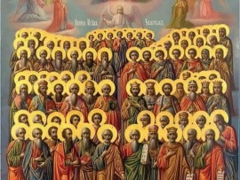 Архиерейское служение в престольный праздник храма в честь Всех Святых