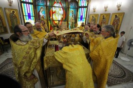 В день памяти апостолов Варфоломея и Варнавы в Благовещенском кафедральном соборе отметили тезоименитство архиепископа Павлодарского и Экибастузского Варнавы