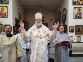В праздник Преображения Господня епископ Игнатий совершил Литургию в Байконуре