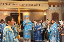 Высокопреосвященнейший архиепископ Варсонофий совершил Литургию и молебен на начало учебного года в кафедральном соборе Воскресения Христова г. Кокшетау