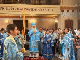 Высокопреосвященнейший архиепископ Варсонофий совершил Литургию и молебен на начало учебного года в кафедральном соборе Воскресения Христова г. Кокшетау