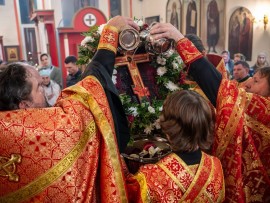 Чин Воздвижения Креста Господня в Константино-Еленинском кафедральном соборе Костаная