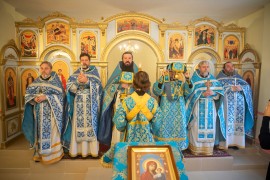 Первая Литургия в обновлённом Покровском храме в Асенкритовке