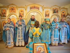 Первая Литургия в обновлённом Покровском храме в Асенкритовке
