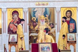 В Неделю 27-ю по Пятидесятнице Его Высокопреосвященство, Высокопреосвященнейший Варсонофий, архиепископ Кокшетауский и Акмолинский совершил Литургию в кафедральном соборе Воскресения Христова г. Кокшетау