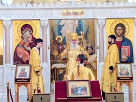 В Неделю 27-ю по Пятидесятнице Его Высокопреосвященство, Высокопреосвященнейший Варсонофий, архиепископ Кокшетауский и Акмолинский совершил Литургию в кафедральном соборе Воскресения Христова г. Кокшетау