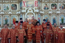 В день памяти великомученицы Варвары епископ Игнатий возглавил Литургию в Никольском соборе Актобе