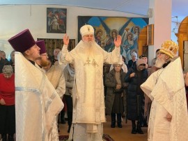 В Неделю по Рождестве Христовом Его Высокопреосвященство, Высокопреосвященнейший Варсонофий, архиепископ Кокшетауский и Акмолинский совершил Литургию в храме Архистратига Михаила г. Щучинска