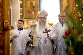 Празднование Рождества Христова в Кафедральном соборе Петропавловска