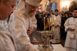 Крещение Господа Бога и Спаса нашего Иисуса Христа и Великое освящение воды в главном храме Костанайской епархии