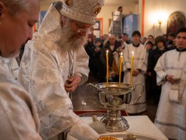 Крещение Господа Бога и Спаса нашего Иисуса Христа и Великое освящение воды в главном храме Костанайской епархии