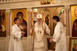 В Навечерие Богоявления Господня архиепископ Кокшетауский и Акмолинский возглавил Литургию в кафедральном соборе г. Кокшетау