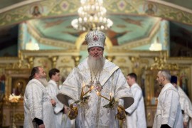 В праздник Богоявления епископ Чимкентский и Туркестанский Хрисанф совершил всенощное бдение, Литургию и великое освящение воды