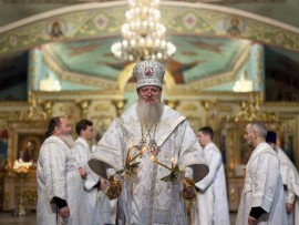 В праздник Богоявления епископ Чимкентский и Туркестанский Хрисанф совершил всенощное бдение, Литургию и великое освящение воды