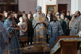 В праздник Сретения Господня и Неделю о Страшном суде архиепископ Варнава совершил праздничные богослужения в главном храме епархии