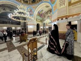 В Неделю сыропустную Его Высокопреосвященство, Высокопреосвященнейший Варсонофий, архиепископ Кокшетауский и Акмолинский совершил Литургию в кафедральном соборе Воскресения Христова г. Кокшетау