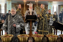 Епископ Чимкентский и Туркестанский Хрисанф совершил Литургию Преждеосвященных Даров и чин освящения колива