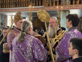 Неделя первая Великого поста, день Торжества Православия. Архиерейское служение в главном храме Шимкентской епархии