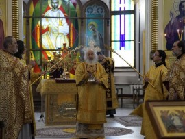 Архиепископ Павлодарский и Экибастузский Варнава возглавил празднование Торжества Православия в главном храме Павлодарской епархии