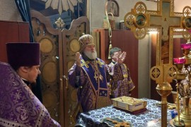 Епископ Игнатий совершил Литургию святителя Иоанна Златоуста в субботу первой седмицы Великого поста