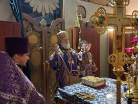 Епископ Игнатий совершил Литургию святителя Иоанна Златоуста в субботу первой седмицы Великого поста