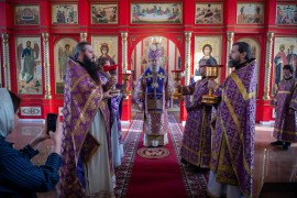 Праздник Торжества Православия в Константино-Еленинском кафедральном соборе Костаная