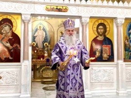 В Неделю 2-ю Великого поста, день памяти свт. Григория Паламы, архиепископа Фессалонитского, Его Высокопреосвященство, Высокопреосвященнейший Варсонофий, архиепископ Кокшетауский и Акмолинский совершил Литургию в кафедральном соборе Воскресения Христова