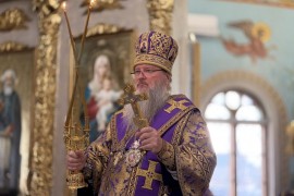 Неделя вторая Великого поста, память святителя Григория Паламы. Архиерейское служение в главном храме Чимкентской епархии