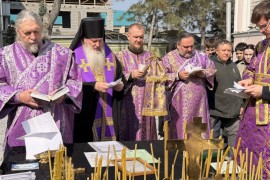 Поминальная суббота 4-й седмицы Великого поста. Заупокойное богослужение архиерейским чином в главном храме Чимкентской епархии