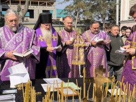 Поминальная суббота 4-й седмицы Великого поста. Заупокойное богослужение архиерейским чином в главном храме Чимкентской епархии