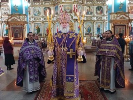 В празднование дня памяти 40 Севастийских мучеников епископ Игнатий возглавил Литургию в Никольском соборе Актобе