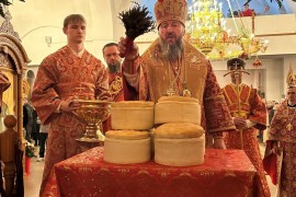 Пасха Христова в Андреевском кафедральном соборе города Усть-Каменогорска