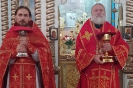 В Светлое Христово Воскресение епископ Игнатий совершил праздничное богослужение в Никольском соборе Актобе