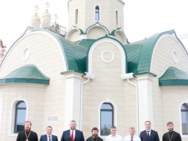 Губернатор Пермского края Д.Н. Махонин посетил строительную площадку храмового комплекса в честь Всех святых, в земле Казахстанской просиявших