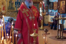 В день пасхального поминовения усопших епископ Игнатий совершил Литургию на подворье Актюбинской епархии